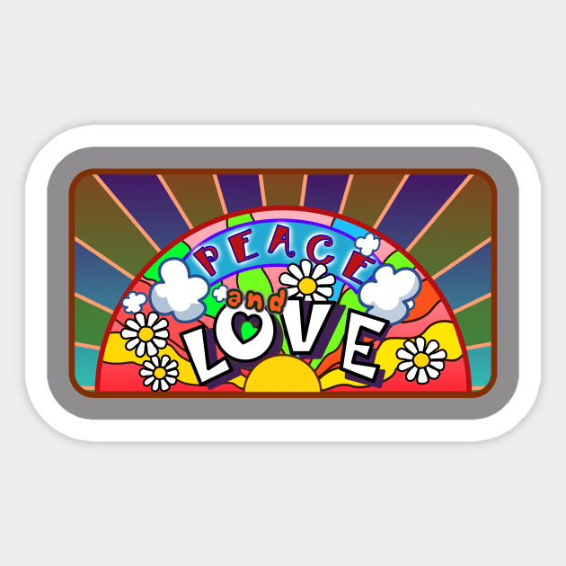 Peace love and understanding. Sticker by Lizarius4tees